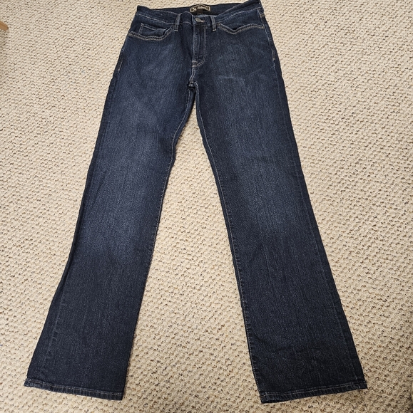 34 Heritage Mens Jeans Charisma Classic Straight Leg Blue Denim Zip Fly Sz 34x34 - Picture 1 of 5